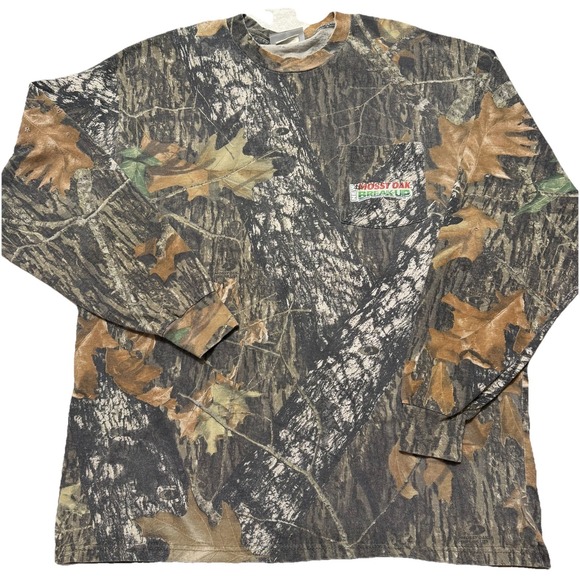 Jerzees Other - Vintage Mossy Oak Break-Up Camo Pocket T Shirt Mens Large Jerzees Hunting